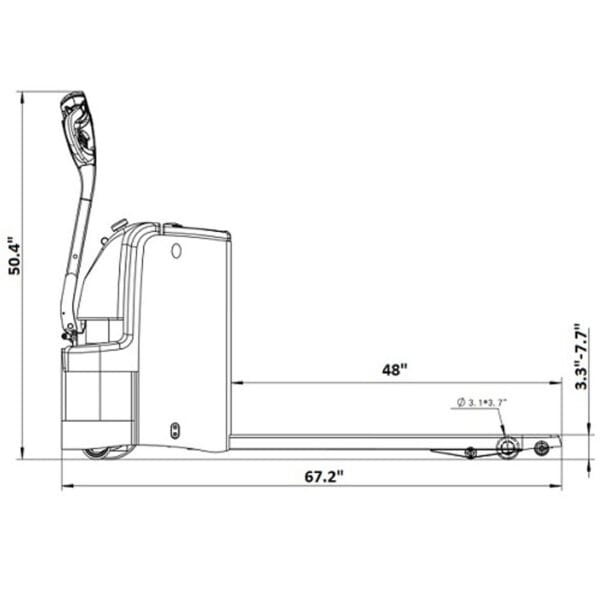 EKKO EP20LI Lithium-ion Electric Walkie Pallet Jack 4400 lb Cap. - Image 4