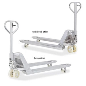 Majorlift Galvanized Pallet Jack Trucks, 5500 lbs Cap. 48" x 27", MPT55G